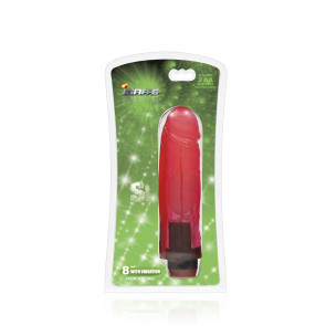 SI IGNITE Vibrator Cock RICKY, Vinyl, Red, 20 cm (8 in), Ø 4,6 cm (1,8 in)