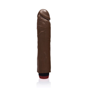 SI IGNITE Cock Dong with Vibration, Vinyl, Brown, 23 cm (9 in), Ø 4,6 cm (1,8 in)