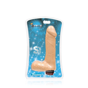 SI IGNITE Cock with Balls, Vibrating, Vinyl, Flesh, 18 cm (7 in), Ø 4,8 cm (1,9 in)