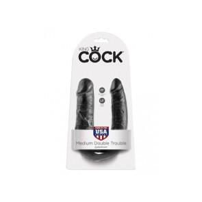 KING COCK: U-SHAPED MEDIUM DOUBLE TROUBLE - BLACK COLOR